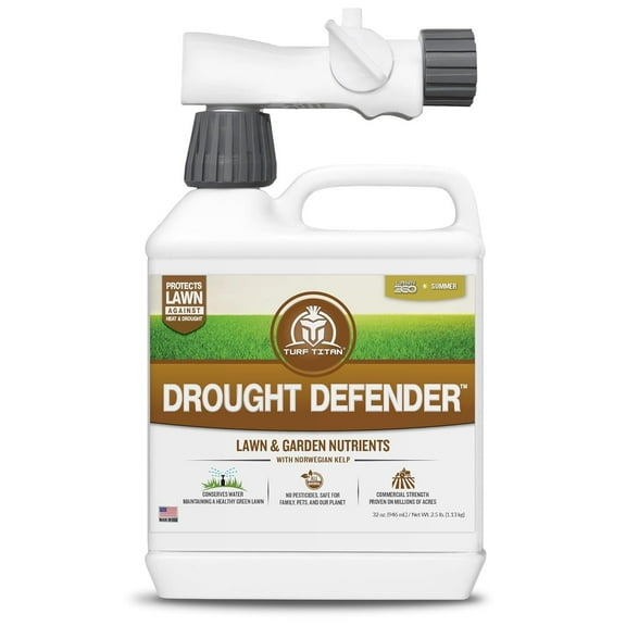 Turf Titan Drought Defender Hose End Liquid Lawn Fertilizer - Heat Shield - Hose Sprayer