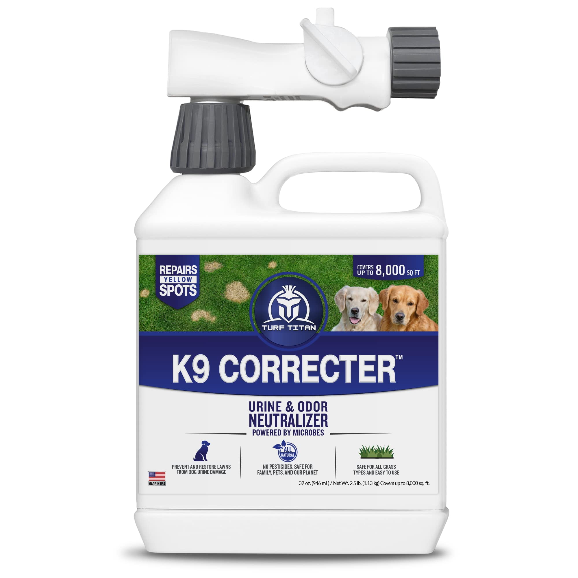 Turf Titan K9 Correcter Grass Odor Eliminator Spray, Lawn Repair from
