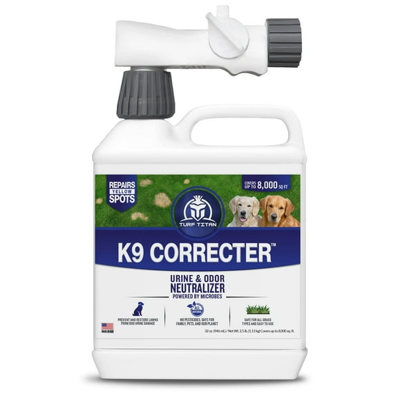 Turf Titan K9 Corrector, Lawn and Garden Dog Urine Neutralizer, Lawn Treatment with Hose End Sprayer