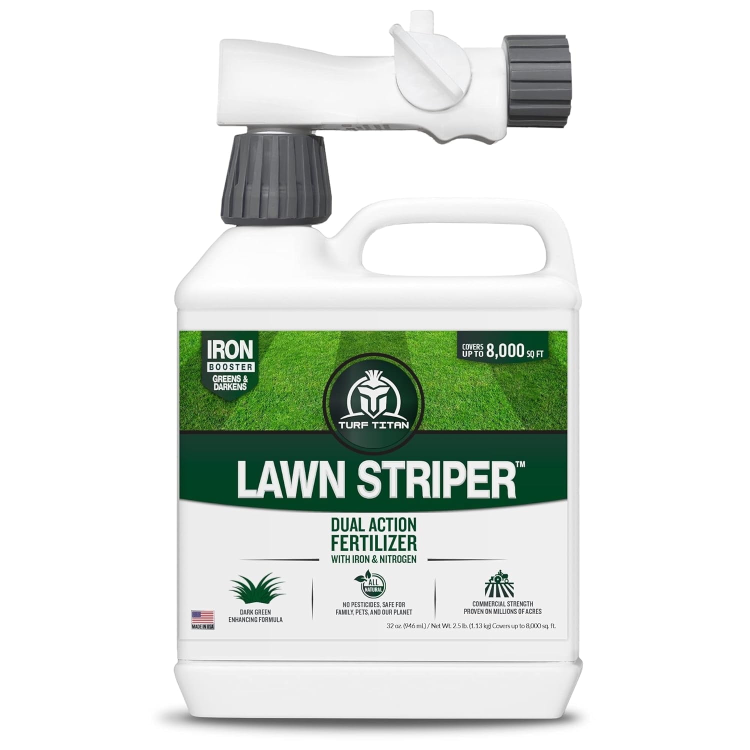 Turf Titan Lawn Striper Iron & Nitrogen Fertilizer, Safe for Kids