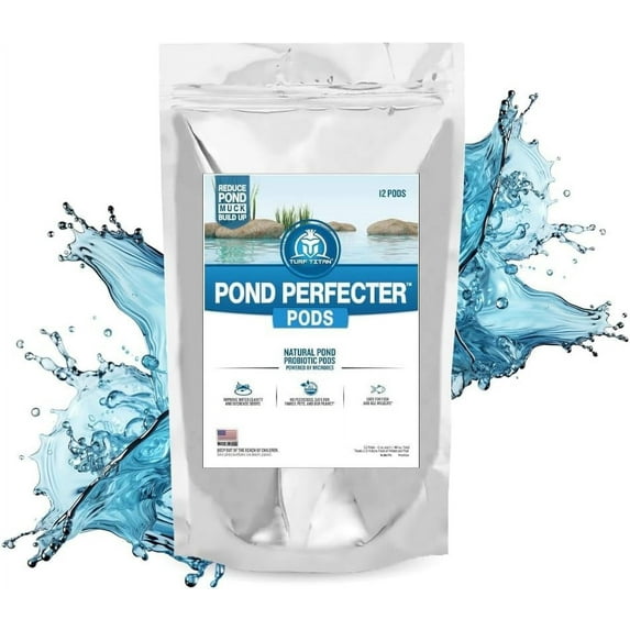 Turf Titan Pond Perfecter, Natural Pond Cleaner and Water Enhancer, 12 Pods (Pond Supplies)