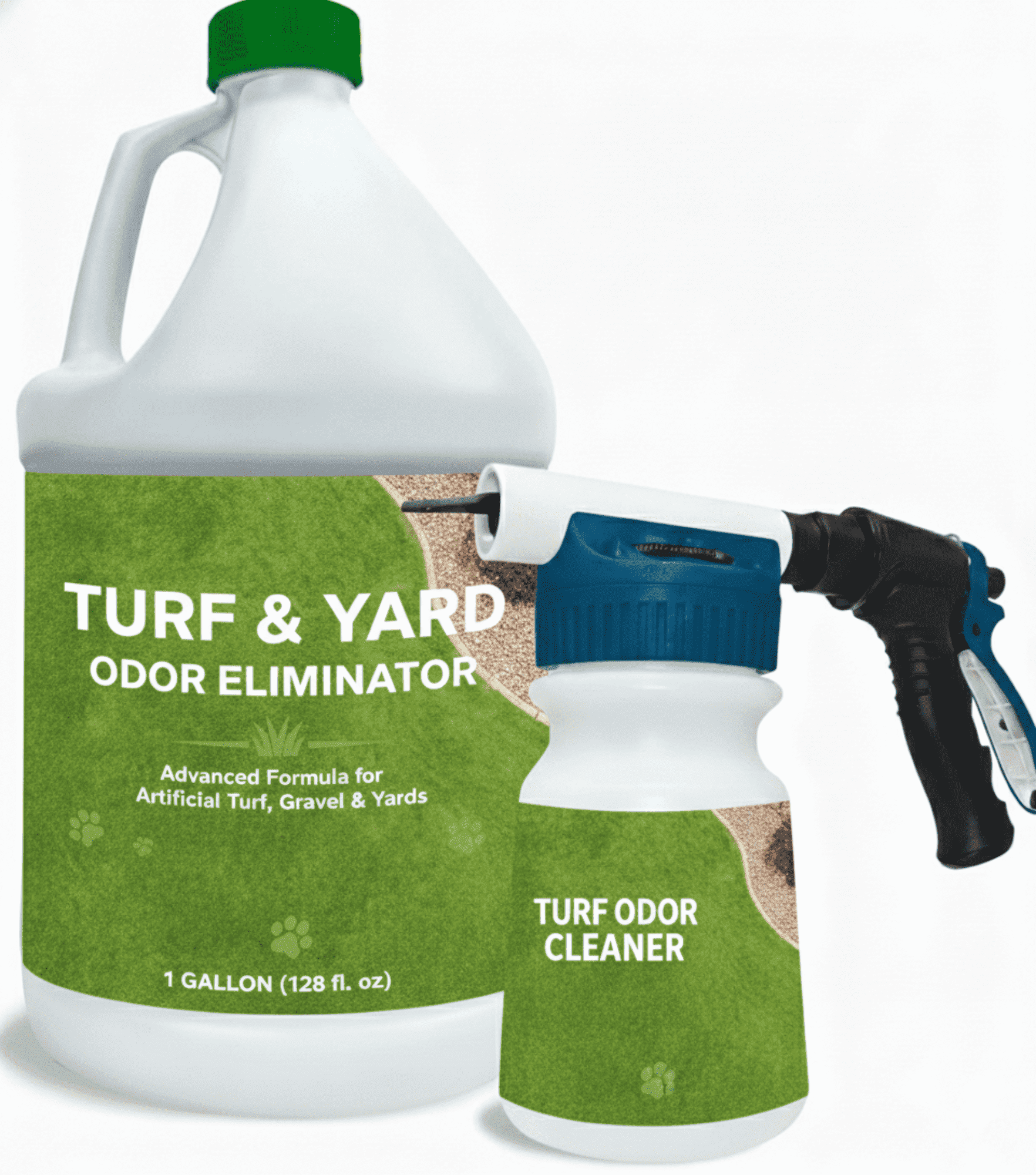 Turf & Yard Pet Odor Eliminator Enzymatic Outdoor Cleaner for Grass, Turf, Gravel & Patios, Hose Spray Odor Remover