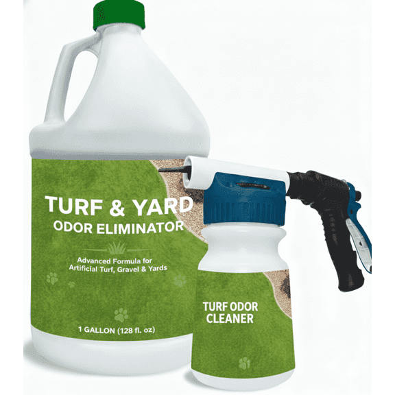 Turf & Yard Pet Odor Eliminator Enzymatic Outdoor Cleaner for Grass, Turf, Gravel & Patios, Hose Spray Odor Remover