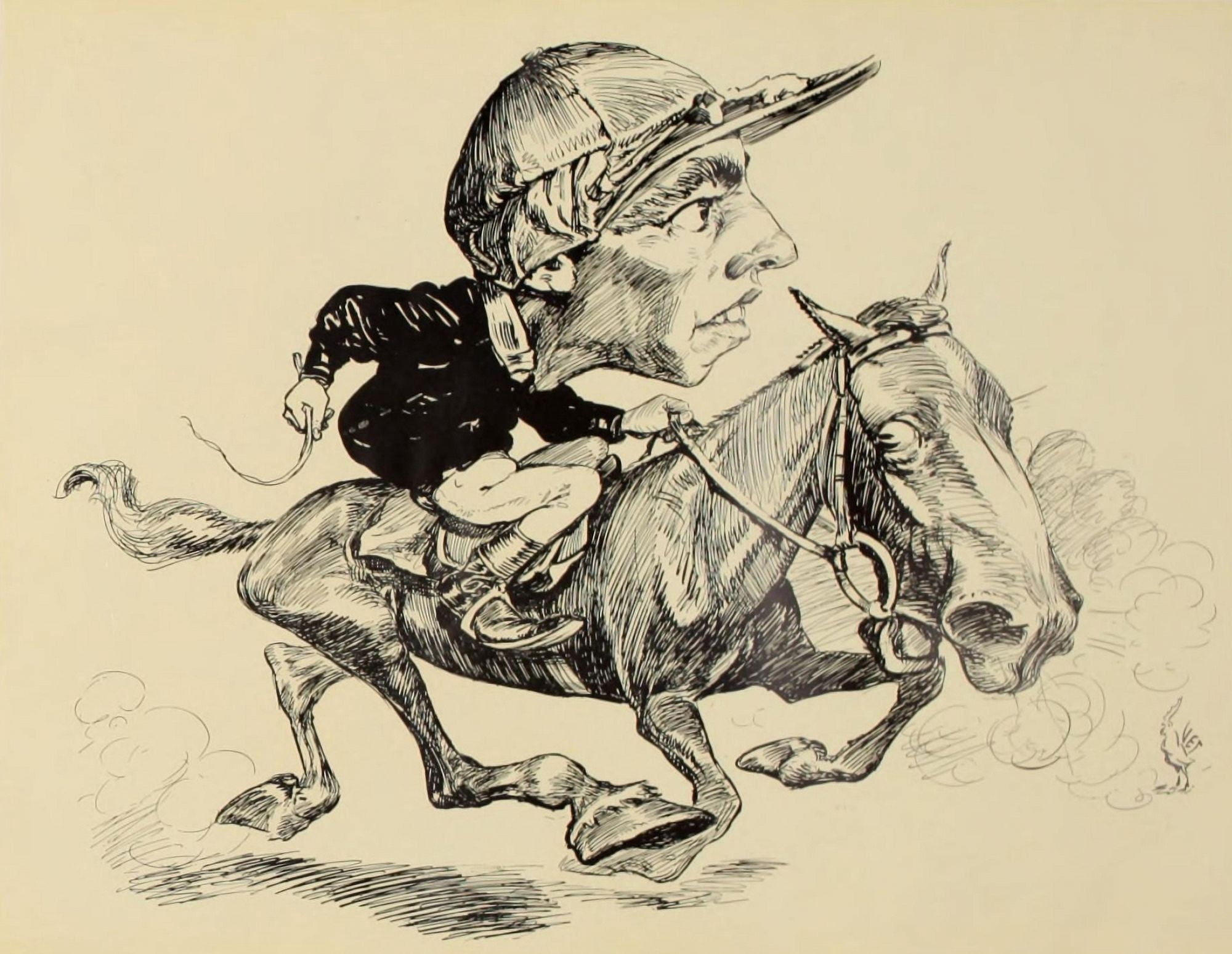 Turf in Caricature 1900 Burns Canvas Art - Jesse Sylvester (1875-1966 Anderson (18 x 24)