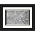 thumbnail image 1 of Turgot, Michel-Etienne  14x10 Black Ornate Wood Framed with Double Matting Museum Art Print Titled - Paris 1739 Sectional map, 1 of 4