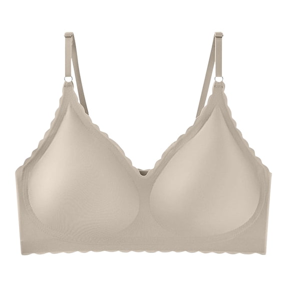 Turilly Bras Womens Solid Color Front Closure Bra Wireless Push Up Breathable Lift Enhancing Everyday Bras