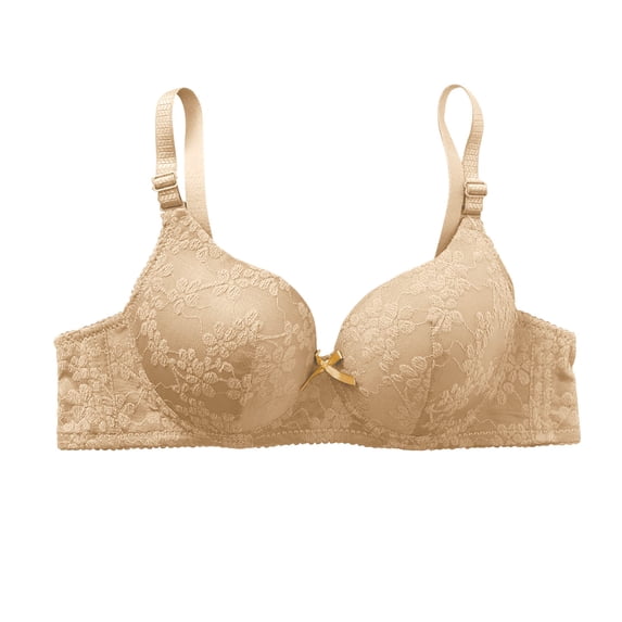 Turilly Bras Womens Solid Color Lace Breathable Wireless Bra No Rims Casual Everyday Wear Everyday Bras