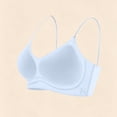thumbnail image 1 of Turilly Bras Womens Solid Color Push Up Thin Strap Bra Wireless Breathable Everyday Underwear Everyday Bras, 1 of 6