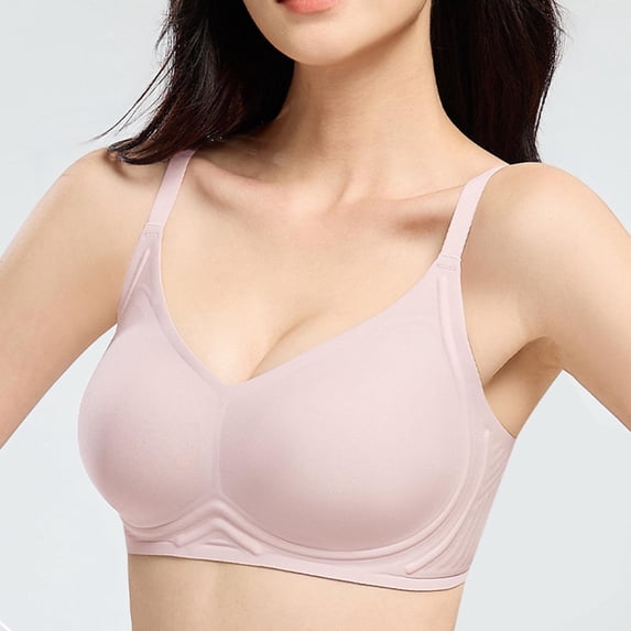 Turilly Bras Womens Sporty Style V Neck Wireless Bra With Fine Straps And Seamless Support Everyday Bras