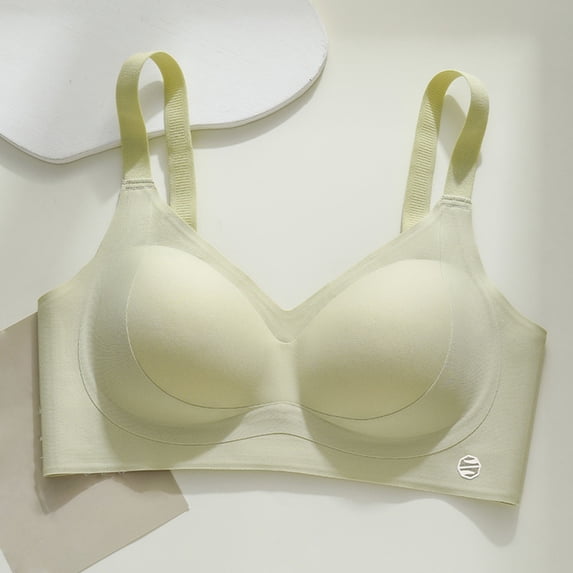 Turilly Bras Womens V Neck Wireless Bra With Thin Straps Seamless Plus Size Support Everyday Bras