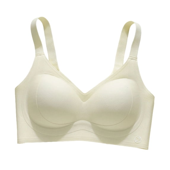 Turilly Bras Womens V Neck Wireless Bra With Thin Straps Seamless Plus Size Support Everyday Bras