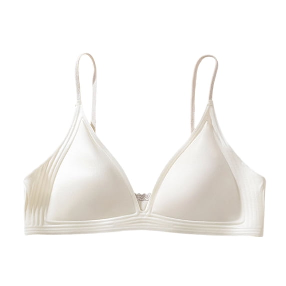 Turilly Bras Womens Wireless Lace Trim Bralette With Thin Straps Soft Breathable Everyday Everyday Bras