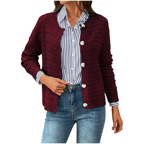 Turilly Cardigan Sweaters for Women Fashion Women's Casual Long Sleeve Solid Pocket Ladies Tops Blouse Sweater