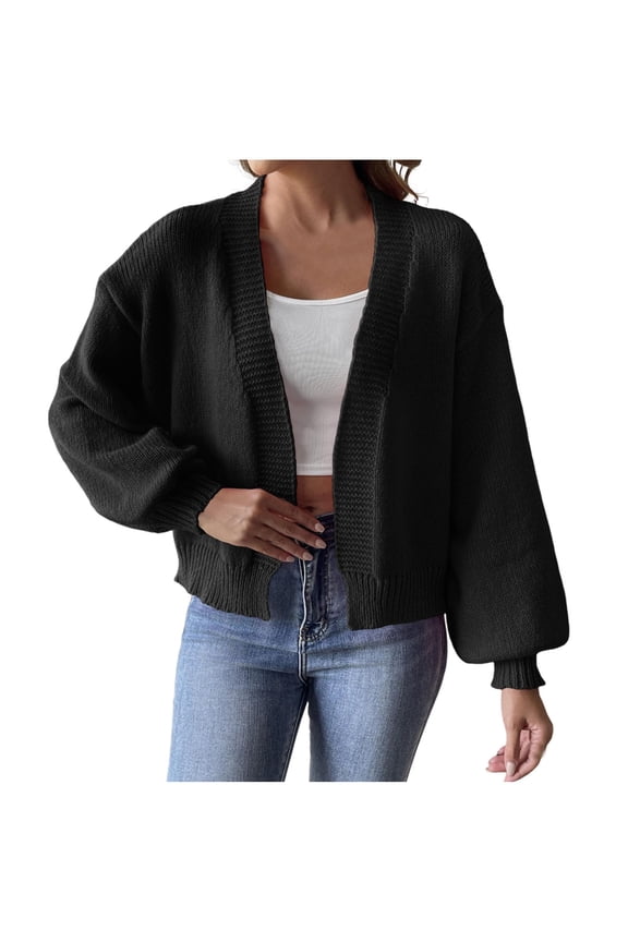 Cardigan Sweaters for Women Women's Winter Loose Solid Sweater Long Sleeve Cardigan Top Coat