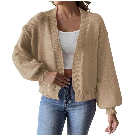 Turilly Cardigan Sweaters for Women Women's Winter Loose Solid Sweater Long Sleeve Cardigan Top Coat