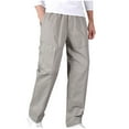 thumbnail image 1 of Turilly Cargo Pants Men Man Solid Color Thin Style Elasticity Waist Worker Wearing Pants Straight Tube Men's Pants Easy Trousers, 1 of 3