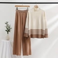 thumbnail image 1 of Turilly Clothes Sets for Women 2 Piece Women's Fashion Casual Long Sleeve Round-Neck Blouses Shirts Set, 1 of 7