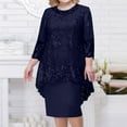 thumbnail image 1 of Turilly Clothes Sets for Women 2 Piece Women's Plus Size Evening Dress Lace Embroidery Two Piece Set Temperament Fit Dress, 1 of 5