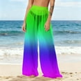 thumbnail image 1 of Turilly Cover Up Pants for Swimwear Women Chiffon Lightweight Sun Protection Beach Pants Wide Leg Bohemian Style Pants, 1 of 7