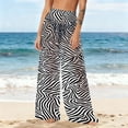 thumbnail image 1 of Turilly Cover Up Pants for Swimwear Women Chiffon Sun Protection Beach Pants Cover Pants Wide Leg Bohemian Style Pants, 1 of 7