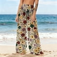 thumbnail image 1 of Turilly Cover Up Pants for Swimwear Women Chiffon Sun Protection Beach Pants Cover Pants Wide Leg Bohemian Style Pants, 1 of 7