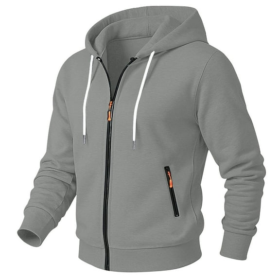 Turilly Fall Winter Hooded Sweatshirts for Men Fashionable And Personalized Casual Top Men's Hoodie with Zipper & Pockets