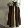thumbnail image 1 of Turilly Fashion Solid Retro Steampunk Cape Woolen Plush Collar Coat Cloak, 1 of 3