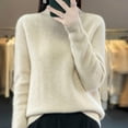 thumbnail image 1 of Turilly Fashion Women's Casual Semi High Neck Solid Color Loose Base Knitted Sweater, 1 of 3