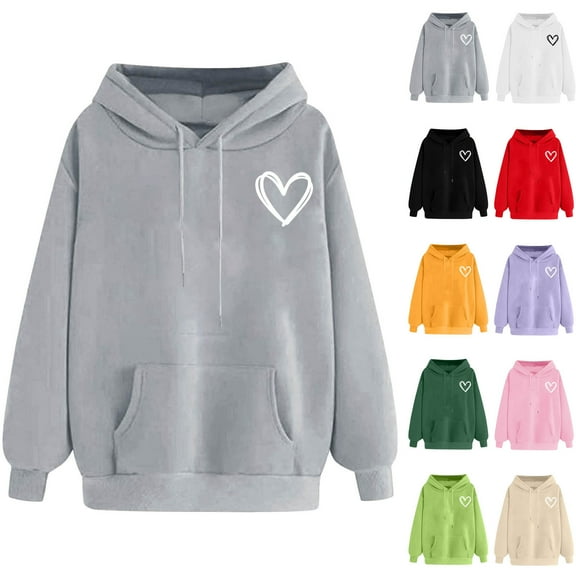 Turilly Hoodies for Women Daily Hooded Sweatshirt Long Sleeve Casual Pocket Pullover Shirt Blouse