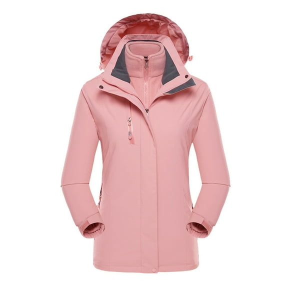 Turilly Lady Coats Oversize Jackets Ladies Fleece Thickened Warm Hooded Reversible Jacket