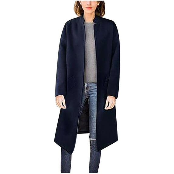 Turilly Lady Coats Winter Plus Size Jackets Women's Long Sleeved Solid Color Large Loose Double Woolen Jacket Cardigan Jacket