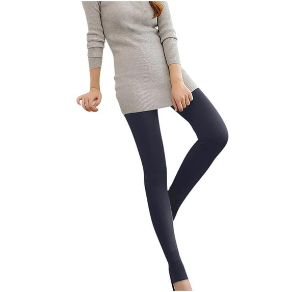Turilly Leggings Pant for Women 2023 Winter Women's Fashionable Solid Color Plush Insulation Tight Leggings Pants