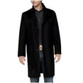 thumbnail image 1 of Turilly Long Coats for Men Casual Button Solid Long Sleeve Pockets Turn Down Collar Outwear Coat, 1 of 6