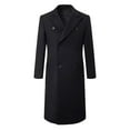 thumbnail image 1 of Turilly Long Coats for Men Casual Cardigan Solid Long Sleeve Pockets Turn Down Collar Outwear Coat, 1 of 6