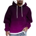 thumbnail image 1 of Turilly Men Casual Fashion Hooded Sweatshirts Round Neck Print Pullover Long Sleeve Tops Sweatshirt, 1 of 5