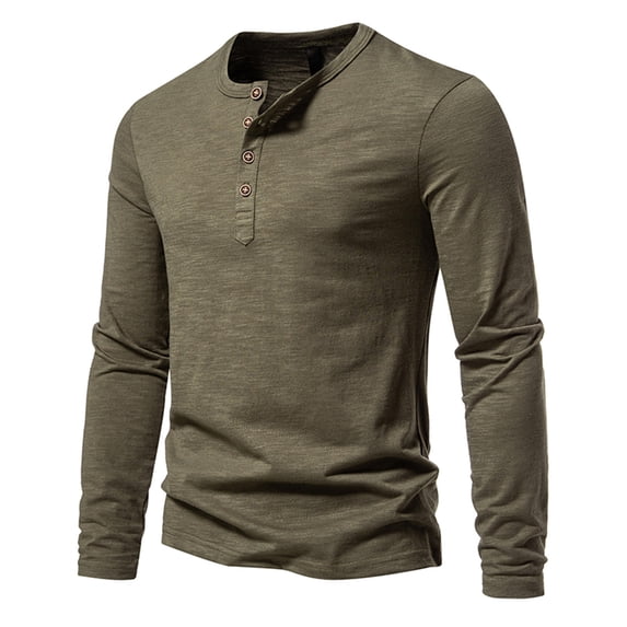 Turilly Men Casual Pullover Long Sleeve Round Neck T-Shirt Tops Blouse