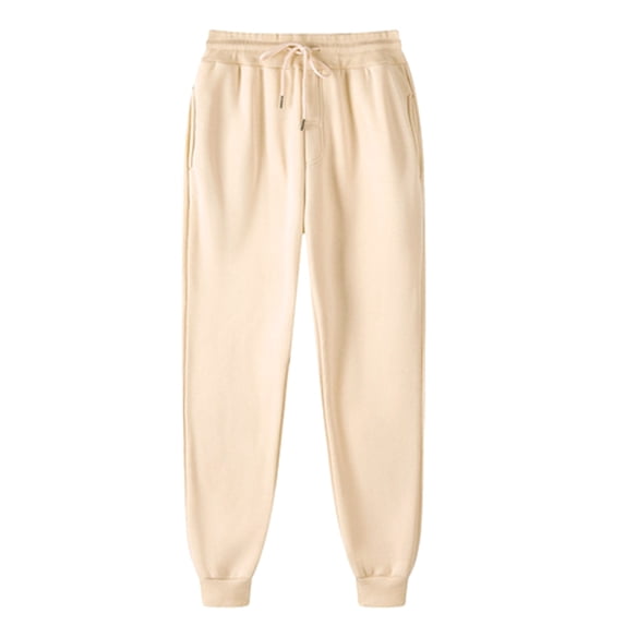 Turilly Men's Casual Trousers And Trousers Plus Velvet Thick Solid Color Large Size Running Fitness Sports Pants