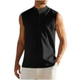 thumbnail image 1 of Turilly Men's Fashion Summer Stand Collar Button Leisure Sleeveless Tops, 1 of 6