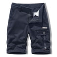 thumbnail image 1 of Turilly Men's Shorts Clearance Men Casual Solid Zipper Button Pockets Cropped Cargo Shorts, 1 of 2
