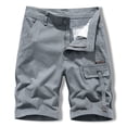 thumbnail image 1 of Turilly Men's Shorts Clearance Men Casual Solid Zipper Button Pockets Cropped Cargo Shorts, 1 of 8