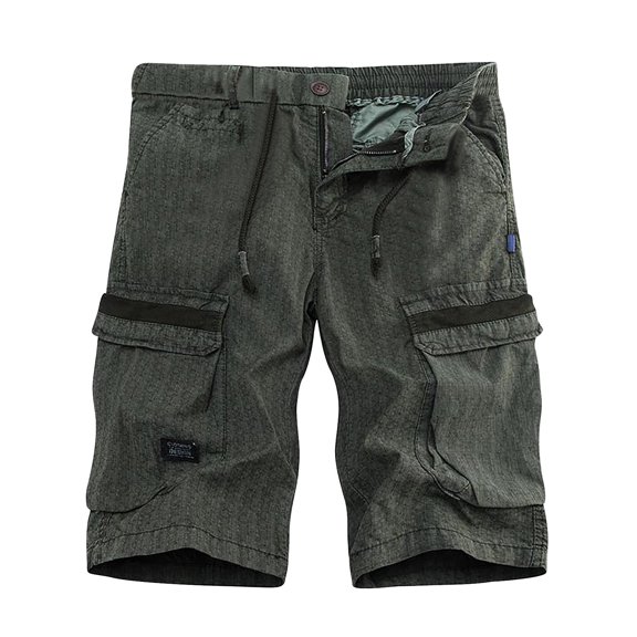 Turilly Men's Shorts Summer Outdoors Casual Patchwork Color Button Pocket Sport Shorts Pants