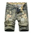 thumbnail image 1 of Turilly Men's Shorts Summer Short Micro Inelastic Shorts Zipper Open Five Point Short Half Shorts Jeans, 1 of 9