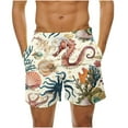 thumbnail image 1 of Turilly Men's Summer Shorts Shorts Casual InseamSummer Loose Beach Shorts Pocket Swimming Pants S, 1 of 6