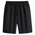 thumbnail image 1 of Turilly Men's Summer Shorts Shorts Casual PolyesterCasual Solid Color Elastic Waist Fifth Pants Casual Sports Shorts 2XL, 1 of 5