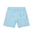 thumbnail image 1 of Turilly Men's Summer Shorts Shorts CasualCasual Stripe Printing Short Drawstring Elastic Waist Shorts Pants S, 1 of 4