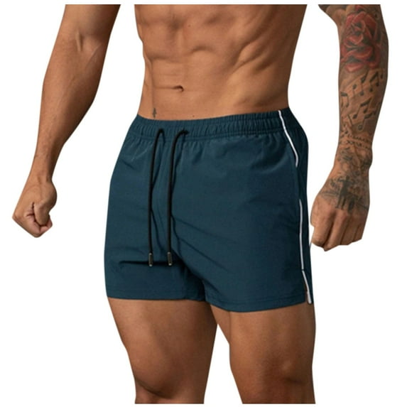 Turilly Men's Summer Shorts Shorts Inseam StretchCasual Solid Color Pockets Elastic Rope Quick Drying Sports Pants XL