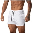 thumbnail image 1 of Turilly Men's Summer Shorts Shorts With Zipper Pockets And LinerCasual Solid Color Pockets Elastic Rope Quick Drying Sports Pants M, 1 of 5