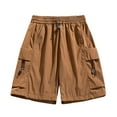 thumbnail image 1 of Turilly Men's Summer Shorts Cotton Workout Shorts MenSummer Casual And Comfortable Drawstring Pocket Elastic Waist Shorts L, 1 of 4