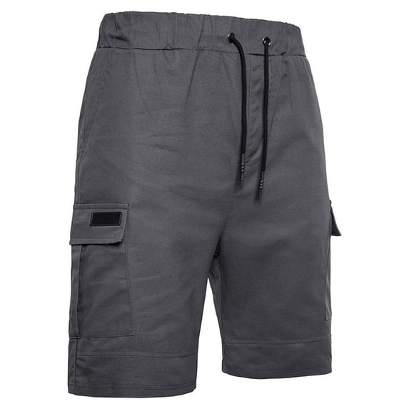 Turilly Men's Summer Shorts Elastic Waist Golf ShortsCargo Shorts Running Shorts Pockets Elastic Waist Hiking Shorts L