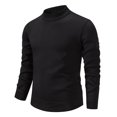 thumbnail image 1 of Turilly Men's Sweater Minimalist Mock Neck Pullover Sweater with Ribbed Cuffs and Hem Detail Casual Layering Top, 1 of 6